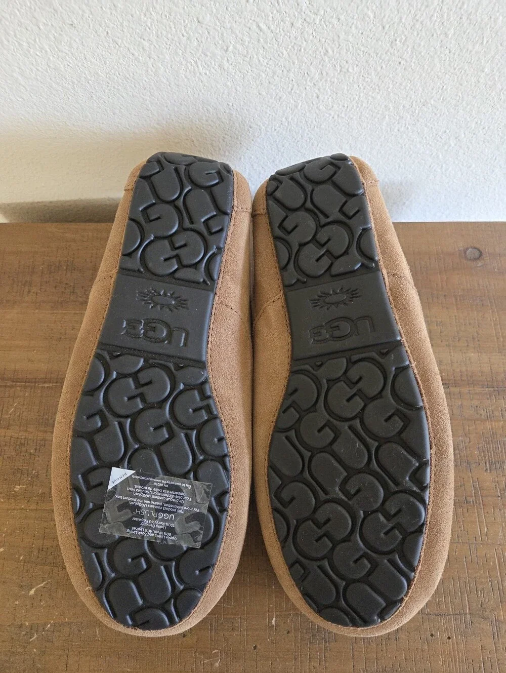 UGG Mens Ascot Slippers Size 10 Chestnut Suede/Wool Comfy